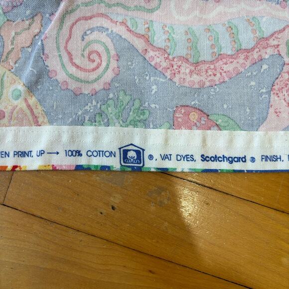 Waverly "Key West" Tablecloth 98" x 52" Fish Sea Underwater Print 100% Cotton - Picture 10 of 11